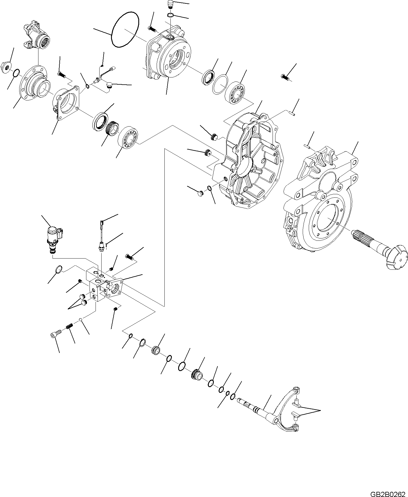 Wheel Loaders Komatsu / WA100M-8 S/N H11051 - UP(WA100M8) / REAR AXLE, GEAR BOX (1/2)(F4500-002006 : F4500-002006)