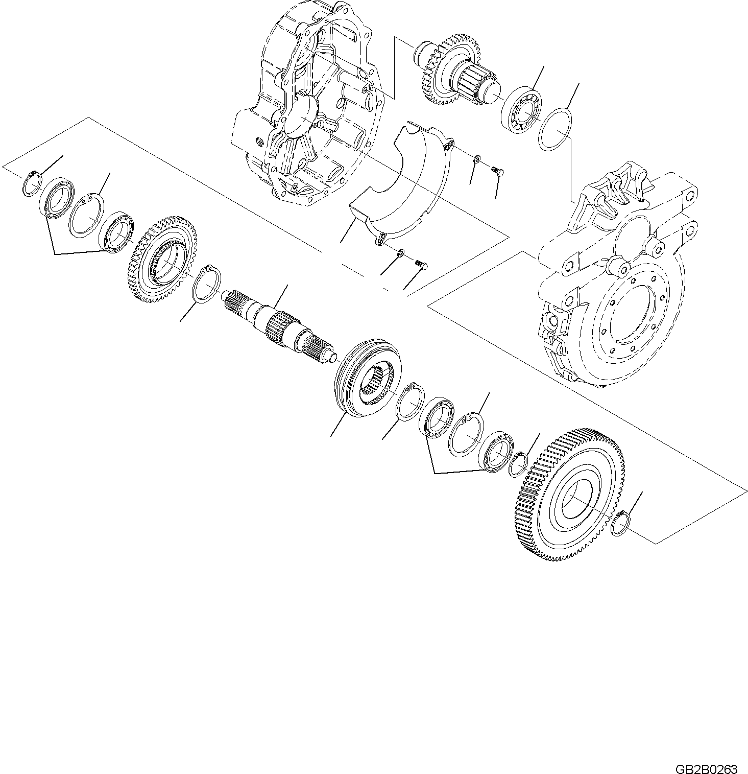 Wheel Loaders Komatsu / WA100M-8 S/N H11051 - UP(WA100M8) / REAR AXLE, GEAR BOX (2/2)(F4500-004009 : F4500-004009)