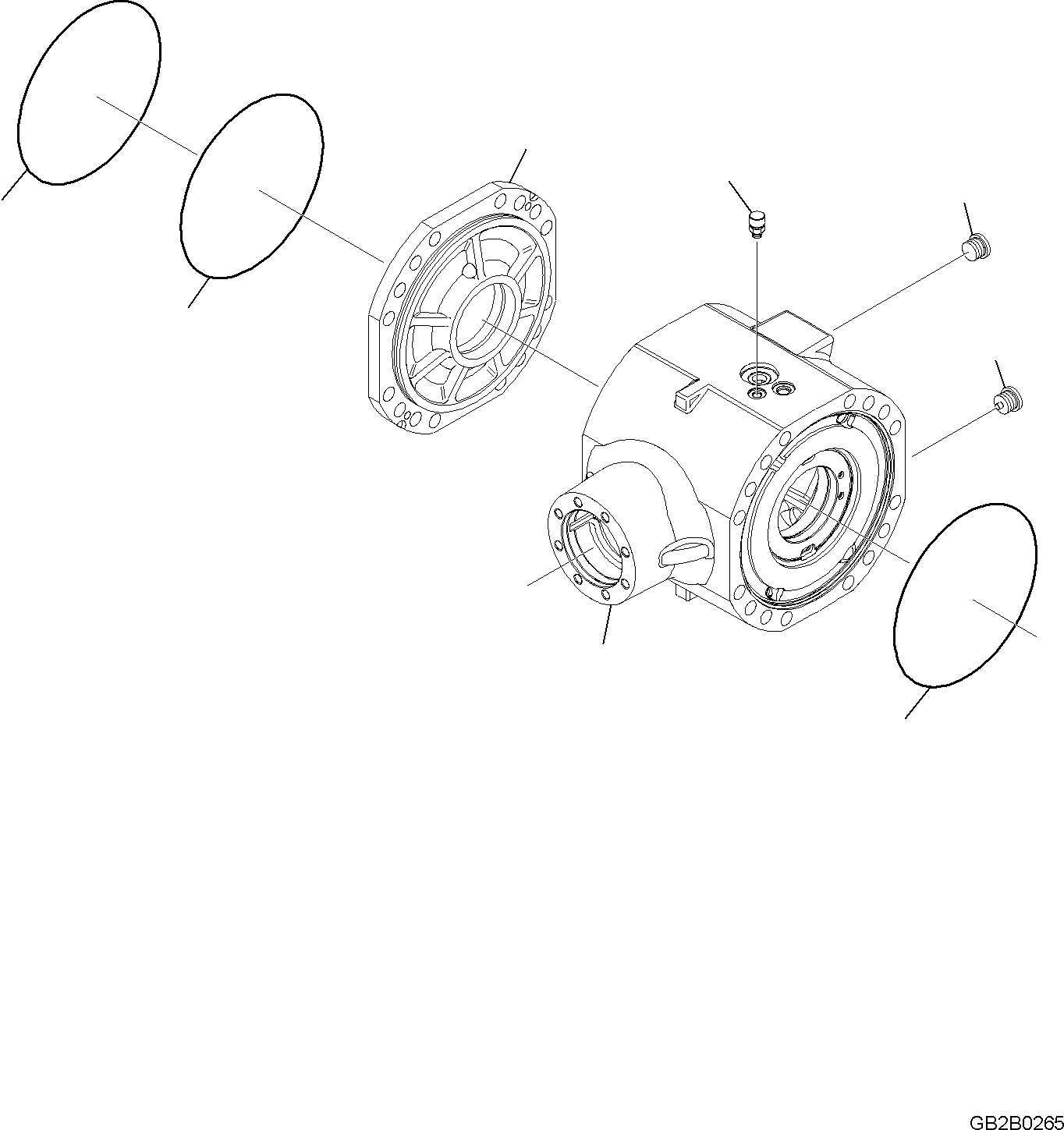 Wheel Loaders Komatsu / WA100M-8 S/N H11051 - UP(WA100M8) / REAR AXLE, CENTRAL HOUSING(F4500-004004 : F4500-004004)