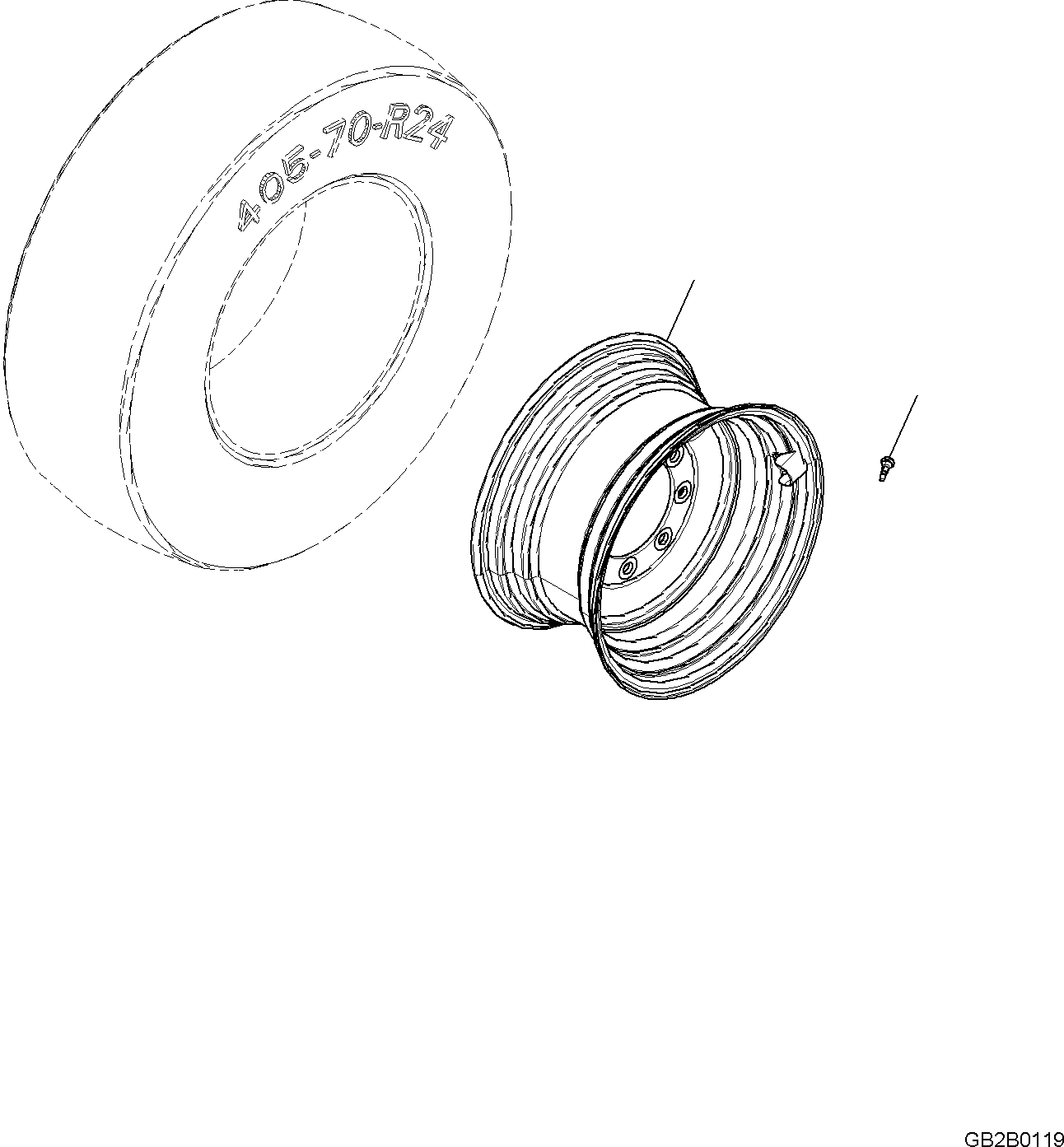 Wheel Loaders Komatsu / WA100M-8 S/N H11051 - UP(WA100M8) / WHEEL 405/70 R24 SPT9(S4100-003001 : S4100-003001)