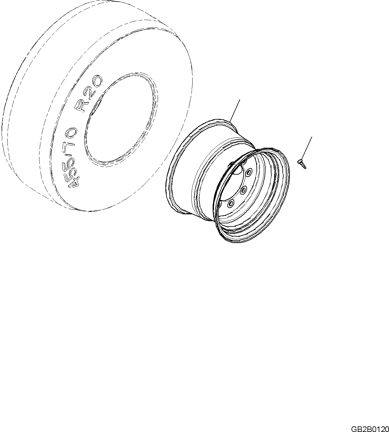 Wheel Loaders Komatsu / WA100M-8 S/N H11051 - UP(WA100M8) / WHEEL 455/70 R20 SPT9(S4100-004001 : S4100-004001)