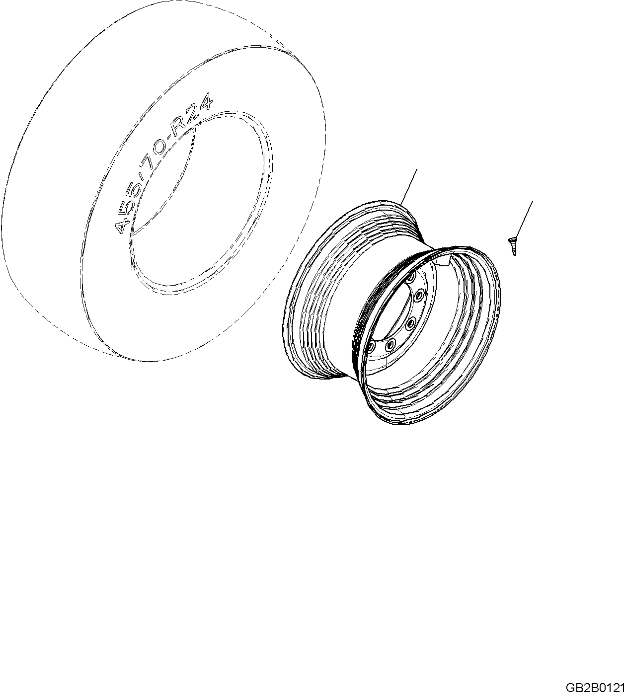 Wheel Loaders Komatsu / WA100M-8 S/N H11051 - UP(WA100M8) / WHEEL 455/70 R24 SPT9(S4100-005001 : S4100-005001)
