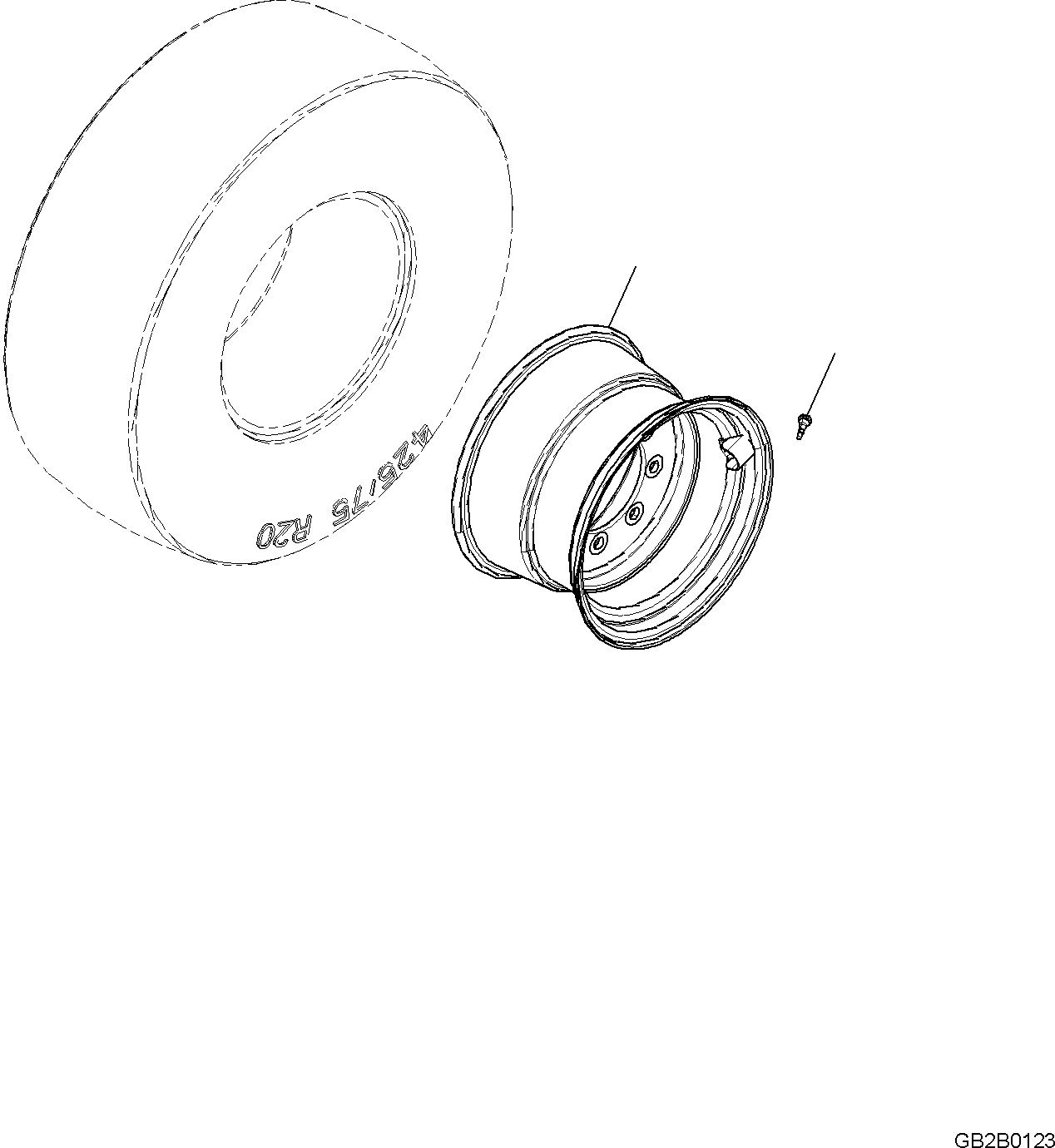 Wheel Loaders Komatsu / WA100M-8 S/N H11051 - UP(WA100M8) / WHEEL 425/75 R20 XZSL(S4100-007001 : S4100-007001)