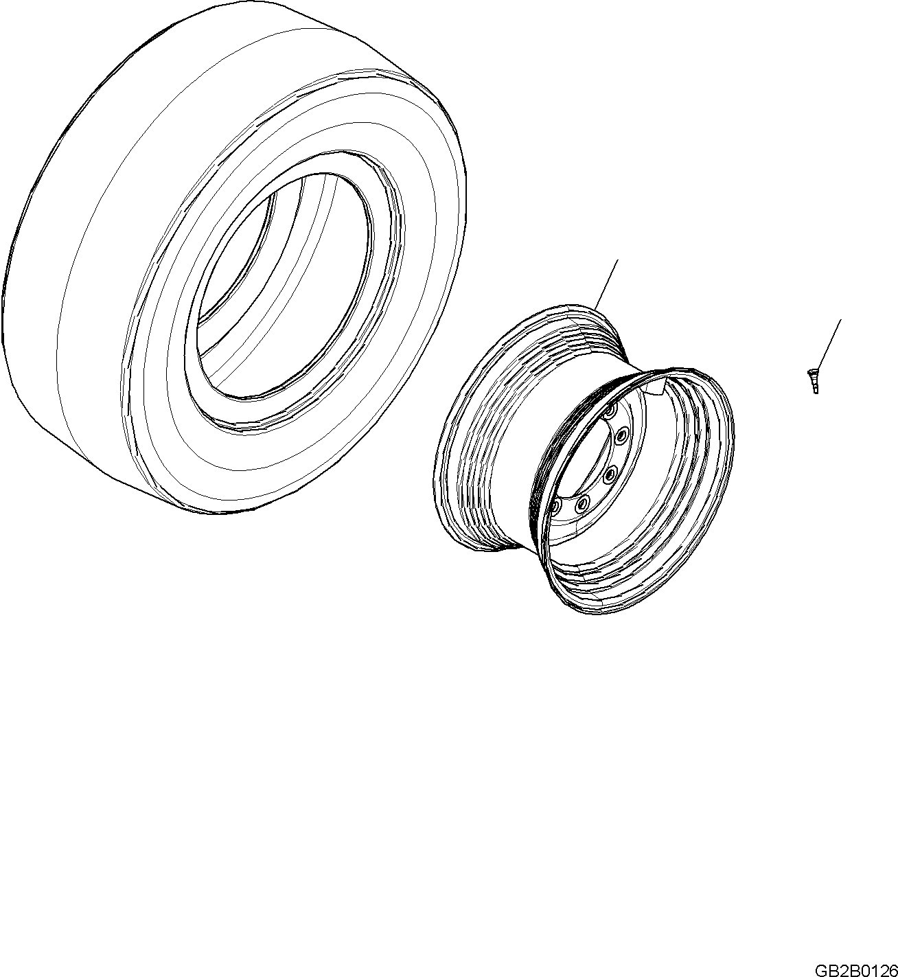 Wheel Loaders Komatsu / WA100M-8 S/N H11051 - UP(WA100M8) / WHEEL 460/70 R24 BIBLOHS(S4100-010001 : S4100-010001)