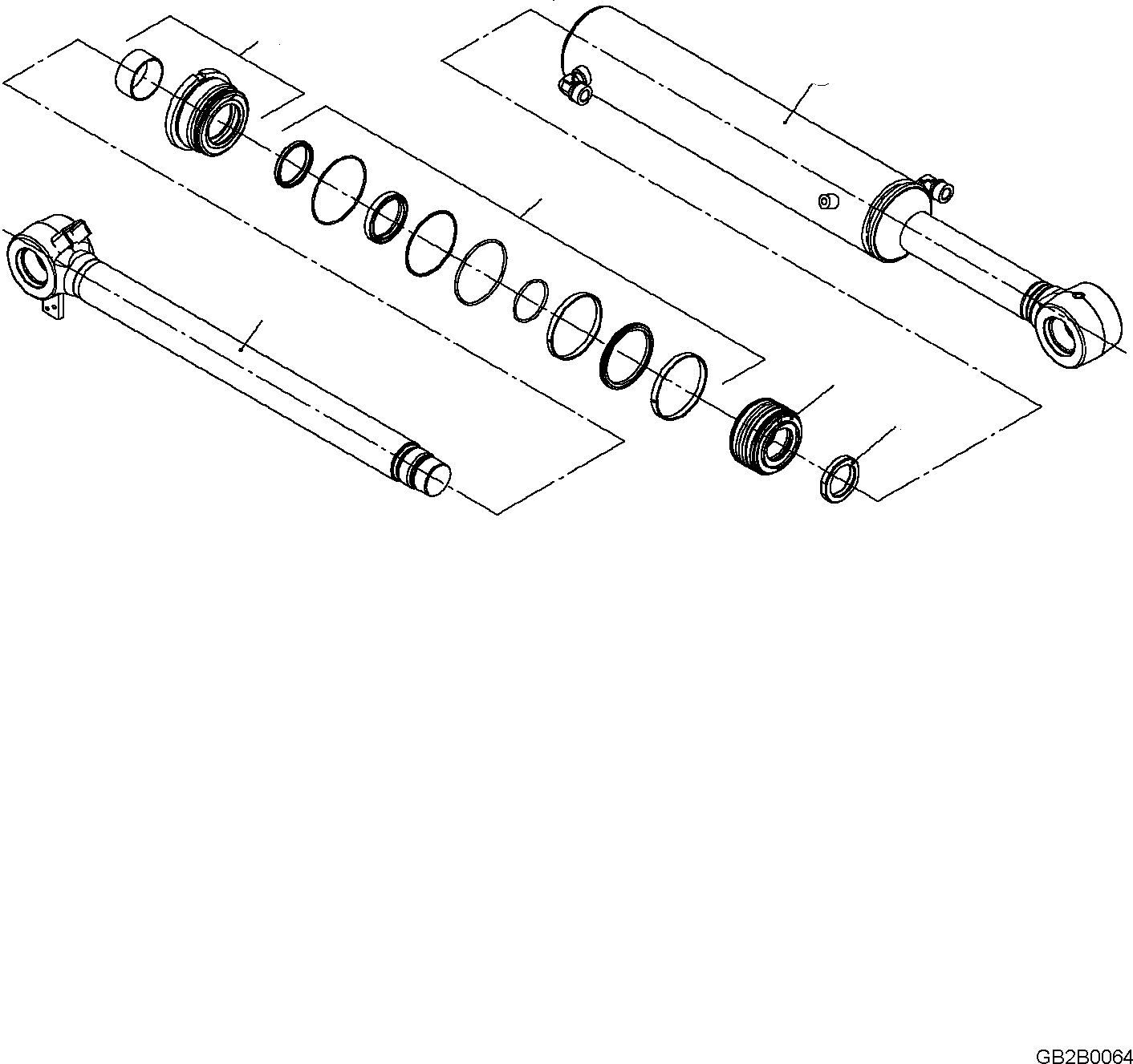 Wheel Loaders Komatsu / WA100M-8 S/N H11051 - UP(WA100M8) / BUCKET CYLINDER, INNER PARTS(T4150-001002 : T4150-001002)
