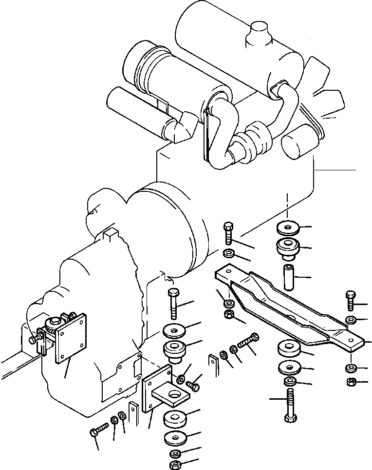Wheel Loaders Komatsu / WA180-1LC S/N A75001-UP(WA1801LC) / ENGINE AND MOUNTING PARTS(01-002 : 01-002)