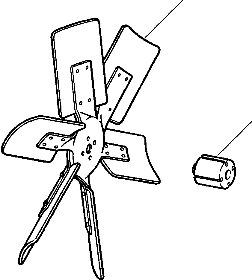 Wheel Loaders Komatsu / WA180-1LC S/N A75001-UP(WA1801LC) / ENGINE FAN(01-004 : 01-004)