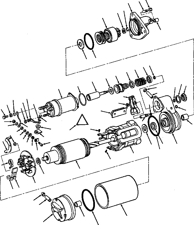 Wheel Loaders Komatsu / WA180-1LC S/N A75001-UP(WA1801LC) / CRANKING MOTOR(01-008 : 01-008)
