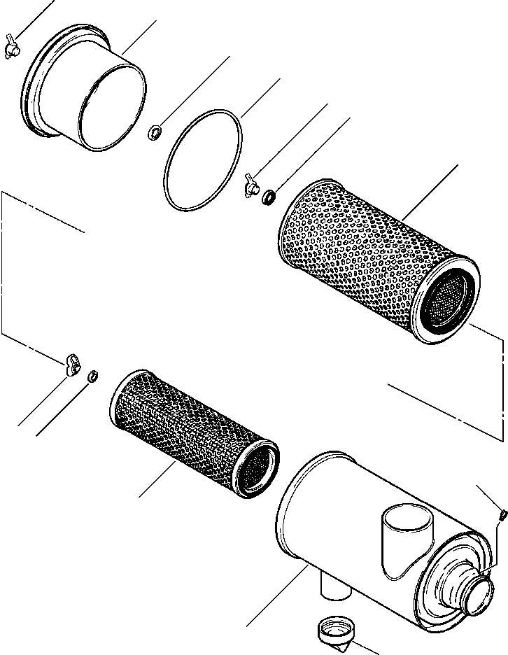 Wheel Loaders Komatsu / WA180-1LC S/N A75001-UP(WA1801LC) / AIR CLEANER ASSEMBLY(01-022 : 01-022)