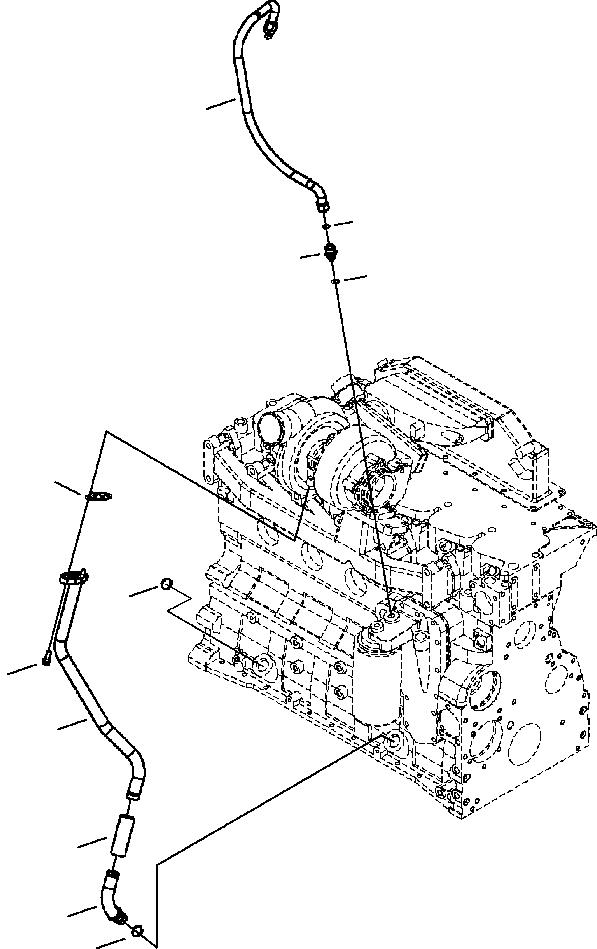 Wheel Loaders Komatsu / WA180-3L S/N A80001-UP(WA1803L) / FIG. A1530-02A0 TURBOCHARGER PLUMBING - EARLIER VERSION(A-016 : A1530-02A0)