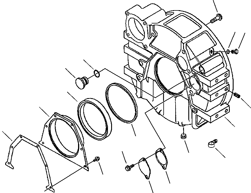 Wheel Loaders Komatsu / WA180-3L S/N A80001-UP(WA1803L) / FIG. A2230-02A0 FLYWHEEL HOUSING(A-046 : A2230-02A0)