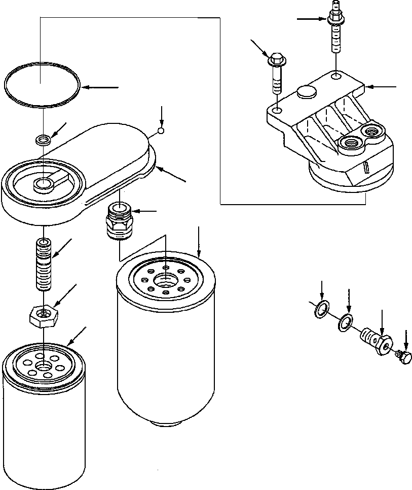 Wheel Loaders Komatsu / WA180-3L S/N A80001-UP(WA1803L) / FIG. A4110-01A0 FUEL FILTER(A-058 : A4110-01A0)