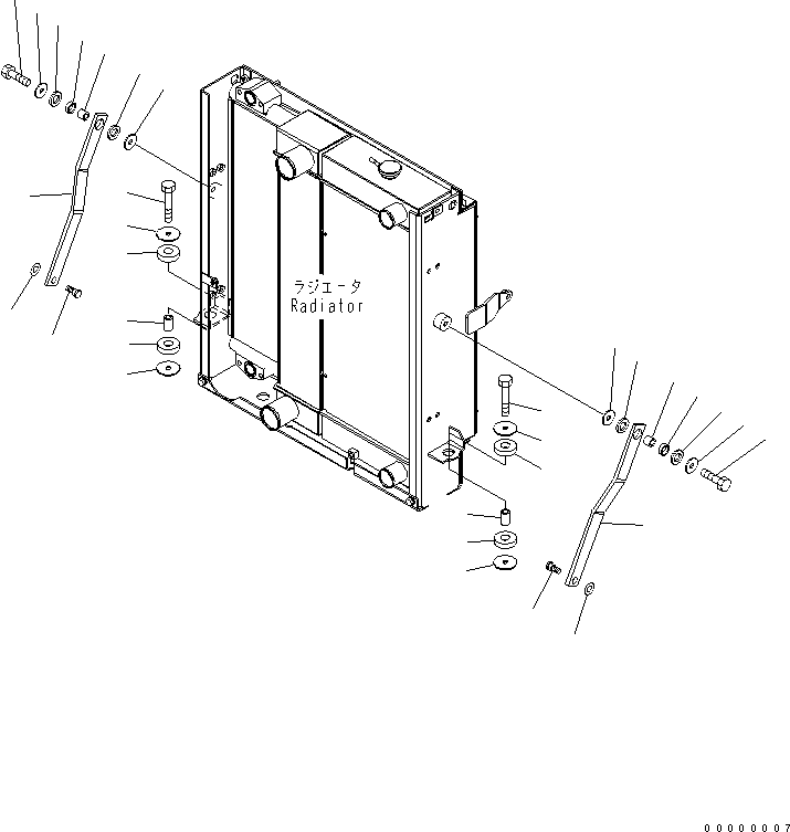 Wheel Loaders Komatsu / WA200-5L S/N A82001-UP(WA200-1E) / RADIATOR MOUNTING(060020 : C0110-02A0)