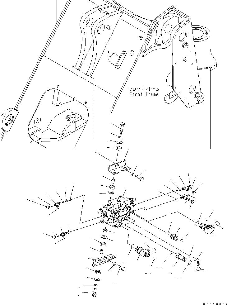 Wheel Loaders Komatsu / WA200-5L S/N A82001-UP(WA200-1E) / MAIN VALVE (2-SPOOL MOUNTING)(180020 : H0120-01A0)