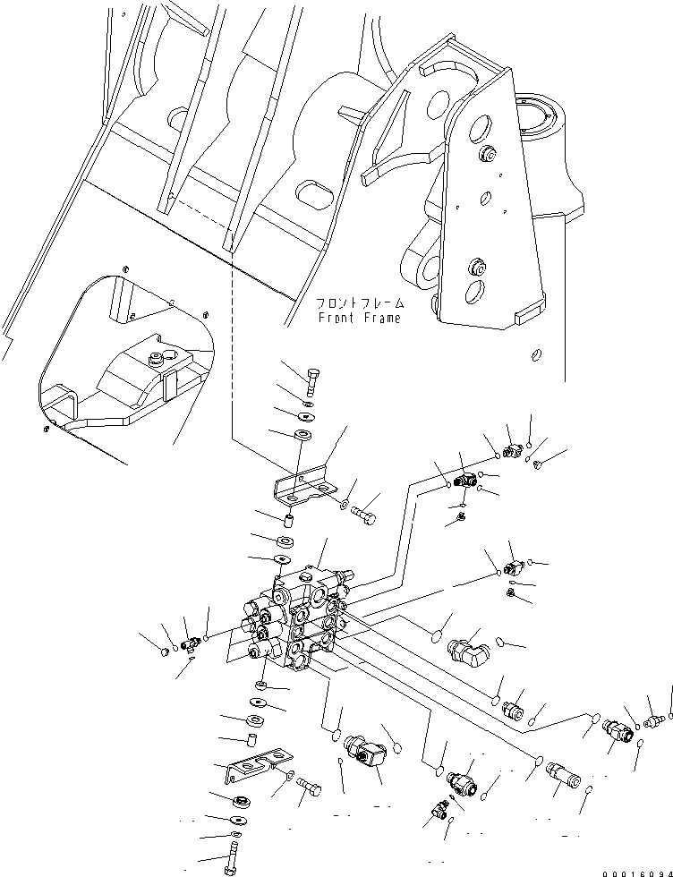 Wheel Loaders Komatsu / WA200-5L S/N A82001-UP(WA200-1E) / WORK EQUIPMENT VALVE (3-SPOOL)(180040 : H0120-03A0)