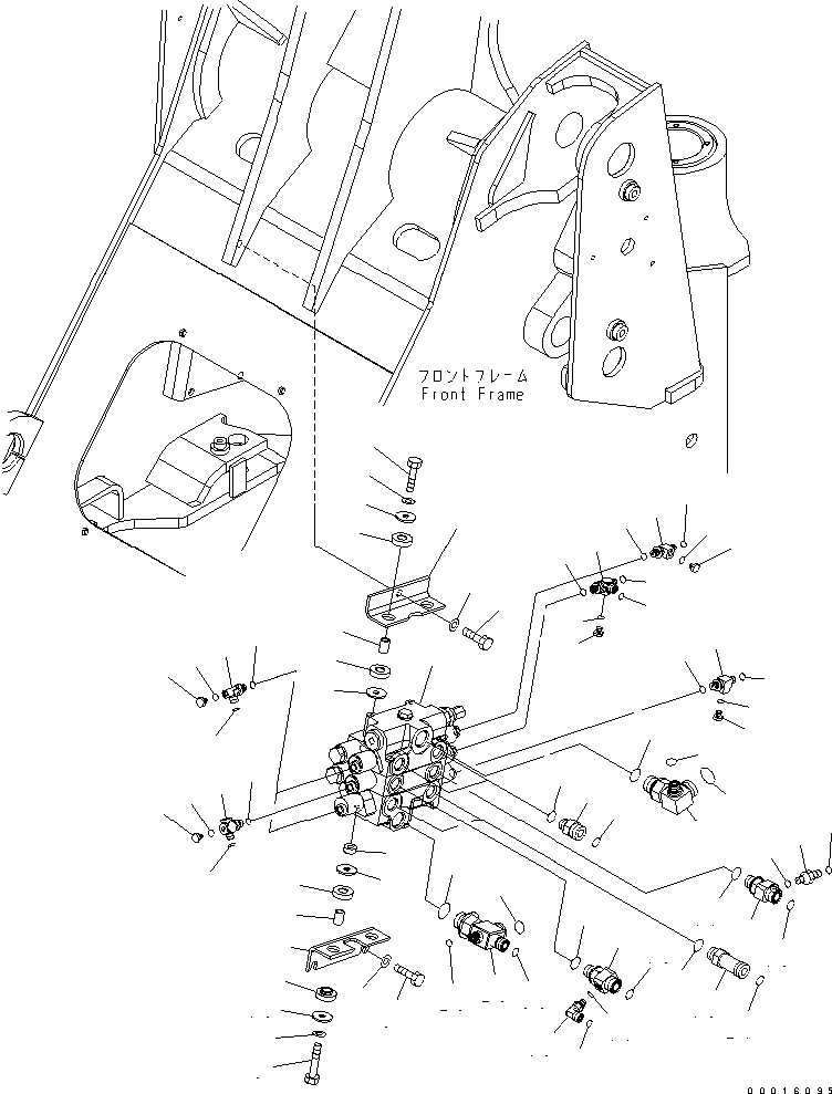 Wheel Loaders Komatsu / WA200-5L S/N A82001-UP(WA200-1E) / WORK EQUIPMENT VALVE (3-SPOOL MOUNTING FOR E.C.S.S)(180070 : H0120-06A0)
