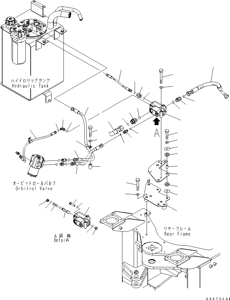 Wheel Loaders Komatsu / WA200-5L S/N A82001-UP(WA200-1E) / STEERING VALVE PIPING(180080 : H0122-01A0)