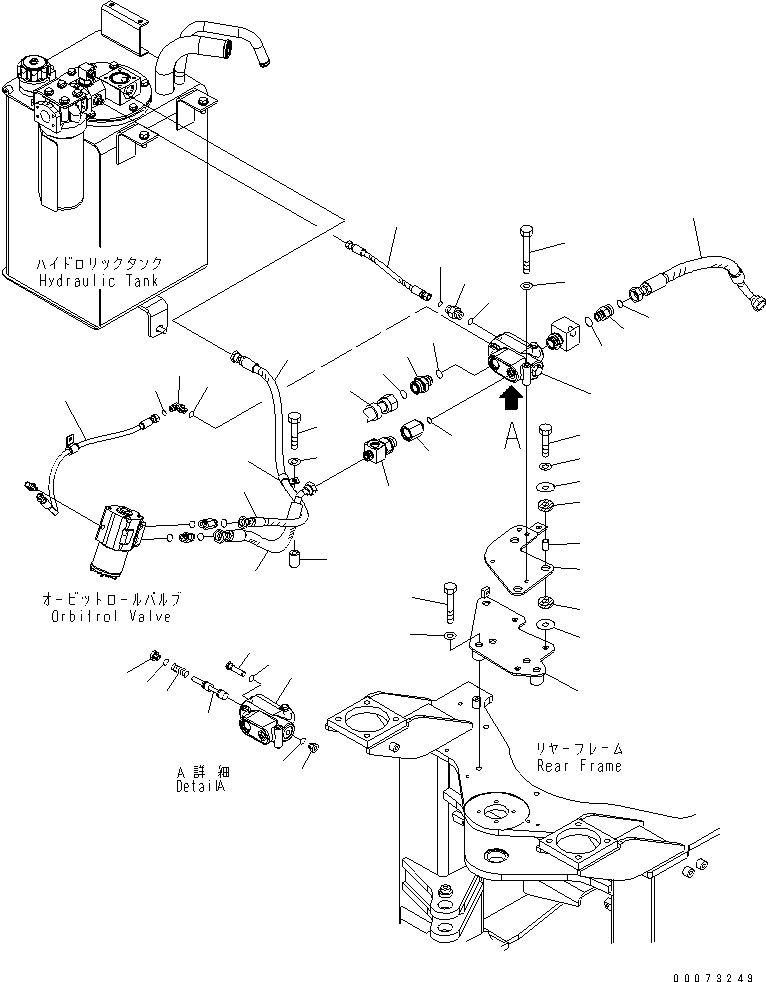 Wheel Loaders Komatsu / WA200-5L S/N A82001-UP(WA200-1E) / STEERING VALVE (FOR EMERGENCY STEERING)(180090 : H0122-01A1)