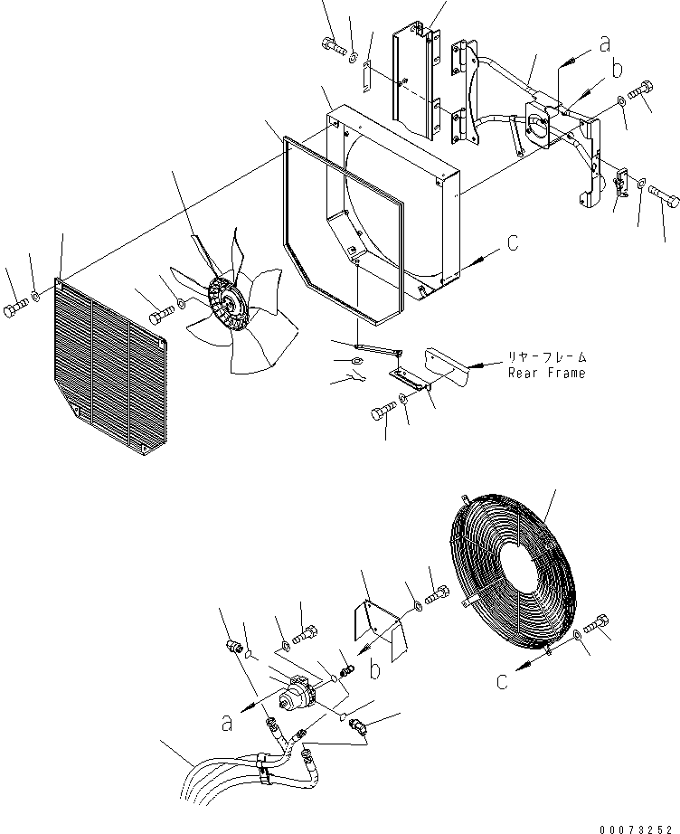 Wheel Loaders Komatsu / WA200-5L S/N A82001-UP(WA200-1E) / FAN DRIVE(180180 : H2260-01A0)