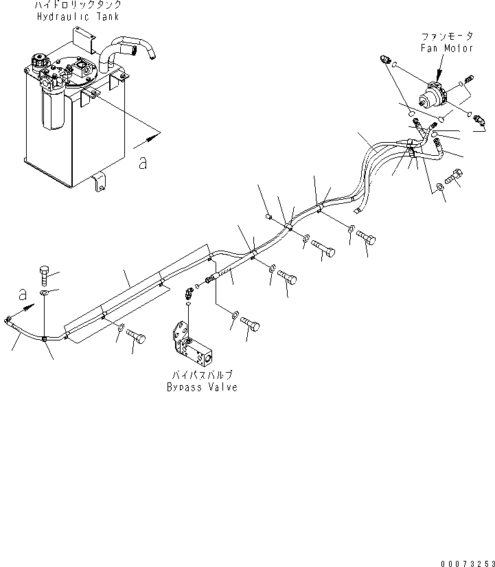 Wheel Loaders Komatsu / WA200-5L S/N A82001-UP(WA200-1E) / FAN DRIVE PIPING(180190 : H2260-02A0)
