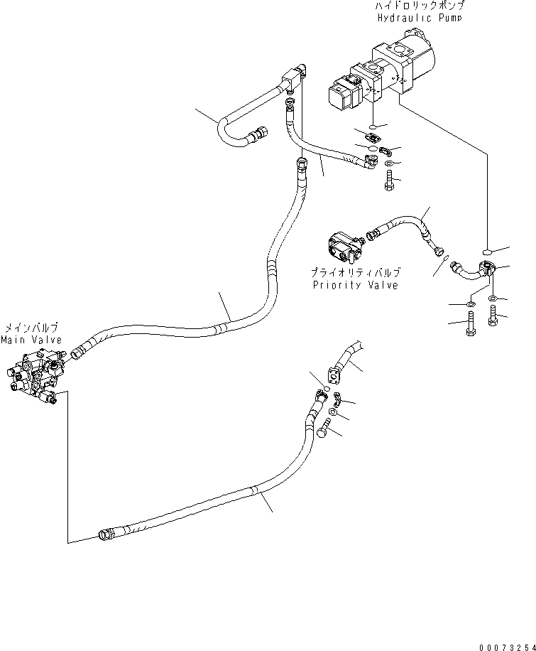 Wheel Loaders Komatsu / WA200-5L S/N A82001-UP(WA200-1E) / HYDRAULIC PIPING (DRAIN LINE HOSE)(180220 : H4200-01A0)