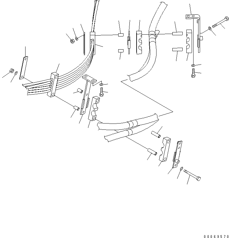 Wheel Loaders Komatsu / WA200-5L S/N A82001-UP(WA200-1E) / HYDRAULIC PIPING (P.P.C PIPING MOUNT)(180230 : H4200-02A0)