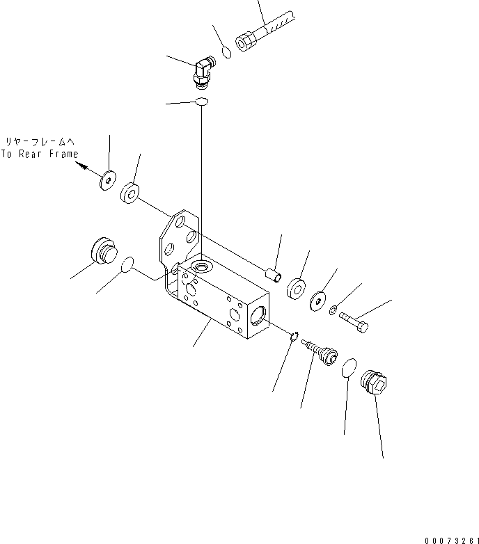 Wheel Loaders Komatsu / WA200-5L S/N A82001-UP(WA200-1E) / HYDRAULIC PIPING (COOLER LINE VALVE)(180290 : H4200-06A0)