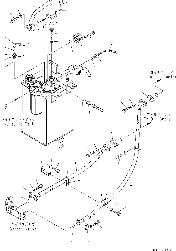 Wheel Loaders Komatsu / WA200-5L S/N A82001-UP(WA200-1E) / HYDRAULIC PIPING (OIL COOLER TO VALVE LINE)(180300 : H4200-07A0)