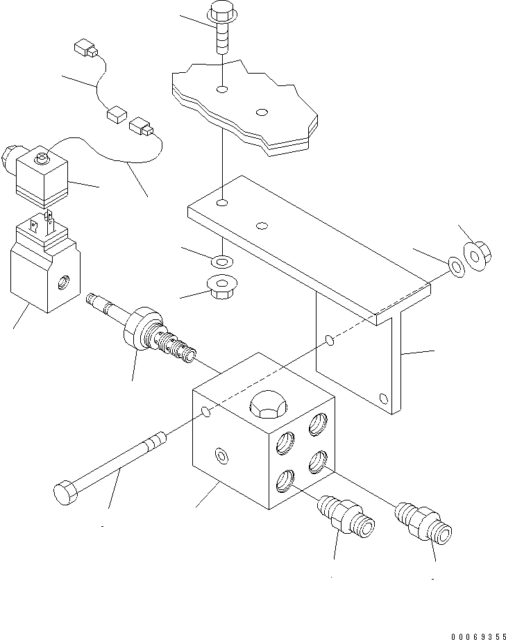 Wheel Loaders Komatsu / WA200-5L S/N A82001-UP(WA200-1E) / HYDRAULIC PIPING (JRB COUPLER) (VALVE & SOLENOID)(180370 : H4200-44A0)
