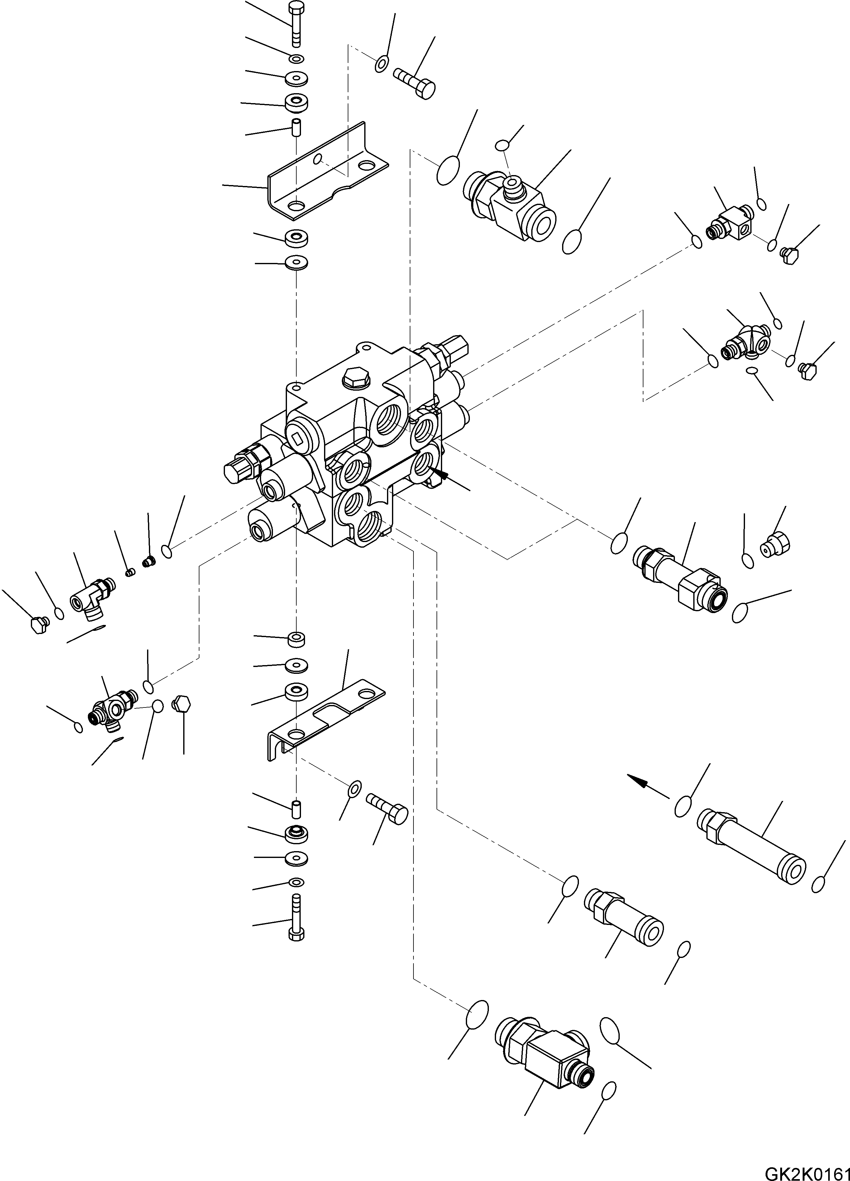 Wheel Loaders Komatsu / WA200-6 Highlift S/N H00051 - Up(WA200HL) / HYDRAULIC CONTROL VALVE (2-SPOOL VALVE) (ECSS) (RELATED PARTS)(H0-5 : H0120-001003)