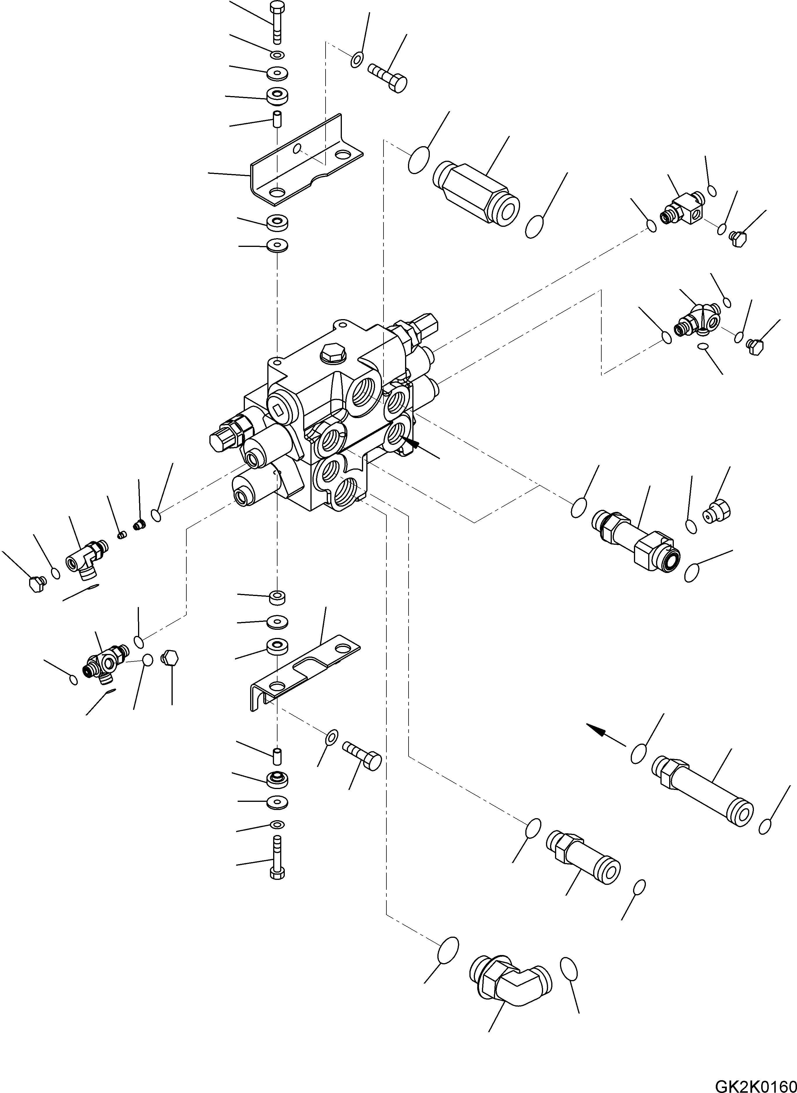 Wheel Loaders Komatsu / WA200-6 Highlift S/N H00051 - Up(WA200HL) / HYDRAULIC CONTROL VALVE (2-SPOOL VALVE) (MAIN VALVE RELATED PARTS)(H0-8 : H0120-002003)
