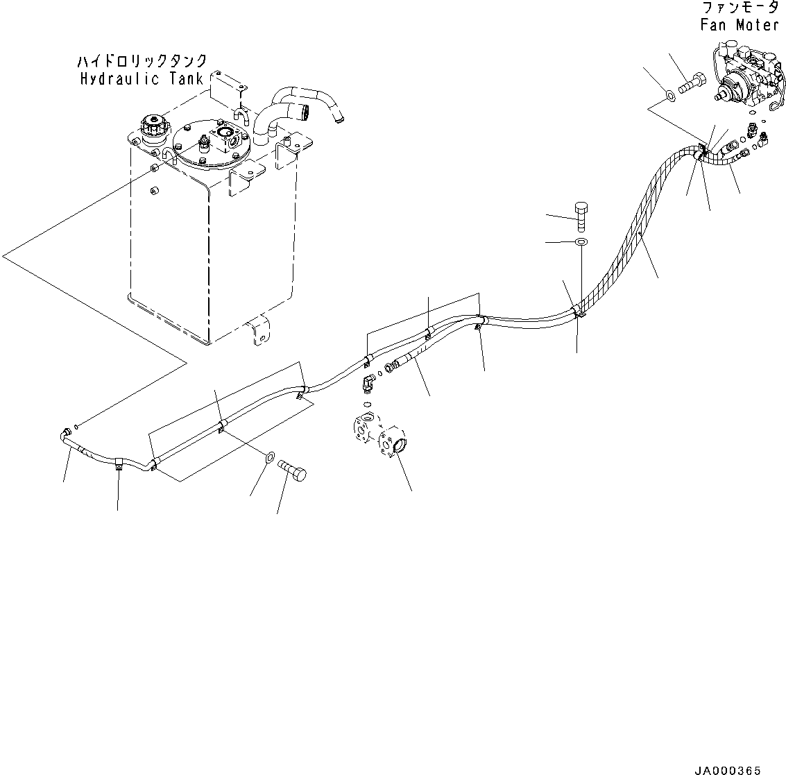 Wheel Loaders Komatsu / WA200-6 Highlift S/N H00051 - Up(WA200HL) / COOLING FAN DRIVE PIPING(H0-30 : H2260-001001)