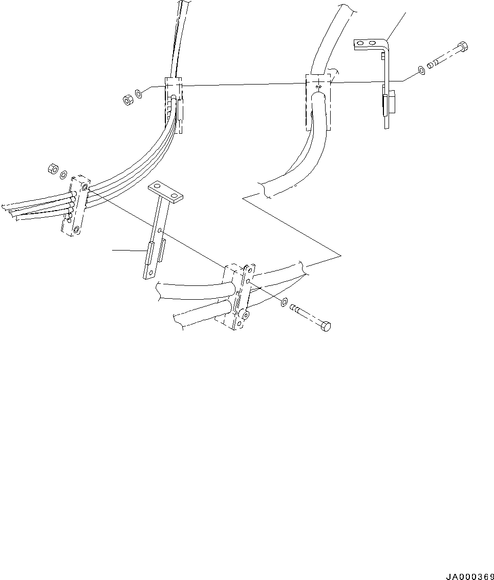 Wheel Loaders Komatsu / WA200-6 Highlift S/N H00051 - Up(WA200HL) / HYDRAULIC PIPING (3-SPOOL VALVE) (ECSS) (RELATED PARTS)(H0-85 : H4200-034005)
