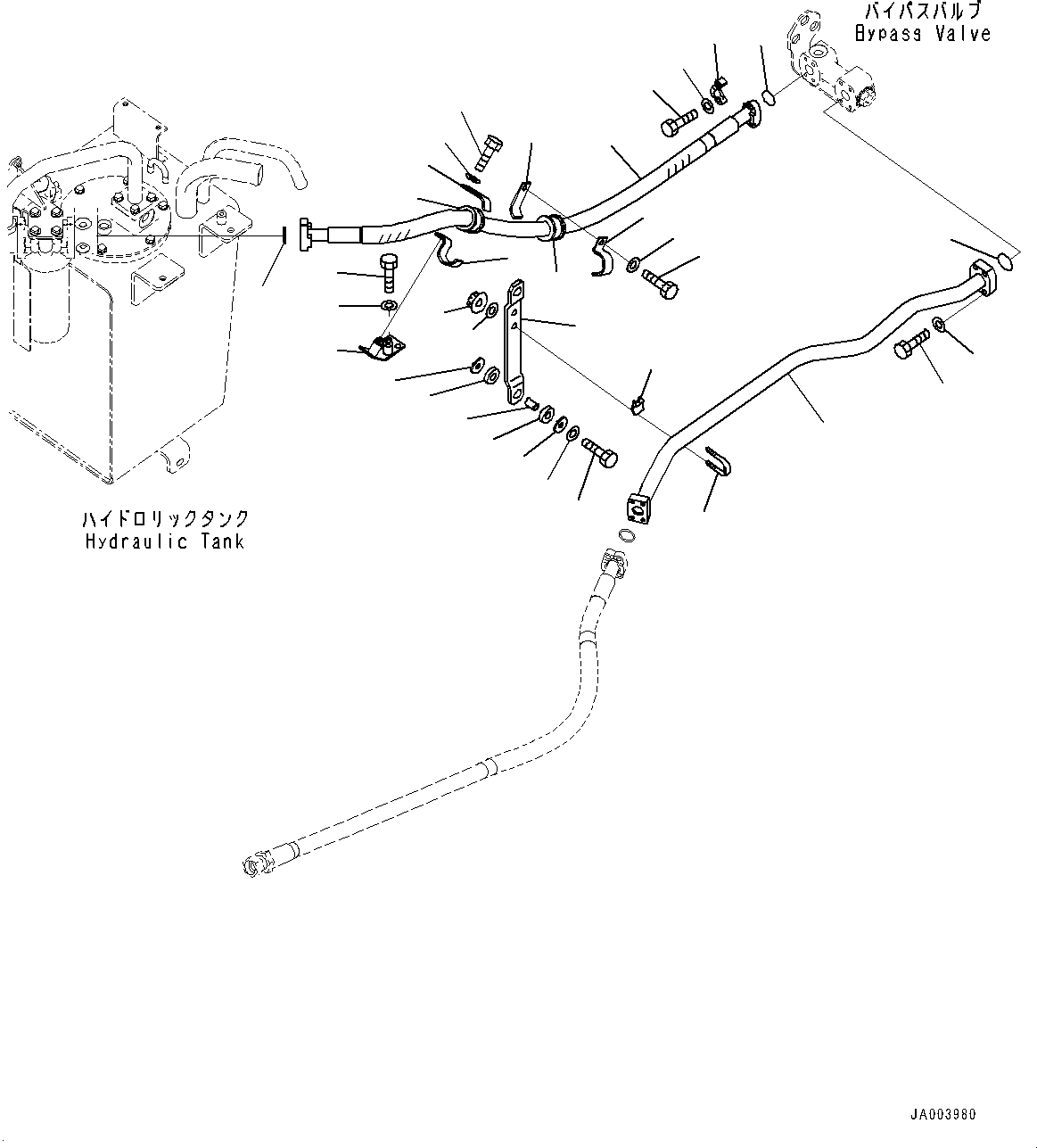 Wheel Loaders Komatsu / WA200-6 Highlift S/N H00051 - Up(WA200HL) / HYDRAULIC PIPING (3-SPOOL VALVE) (ECSS) (PIPING) (1/2)(H0-87 : H4200-034006A)