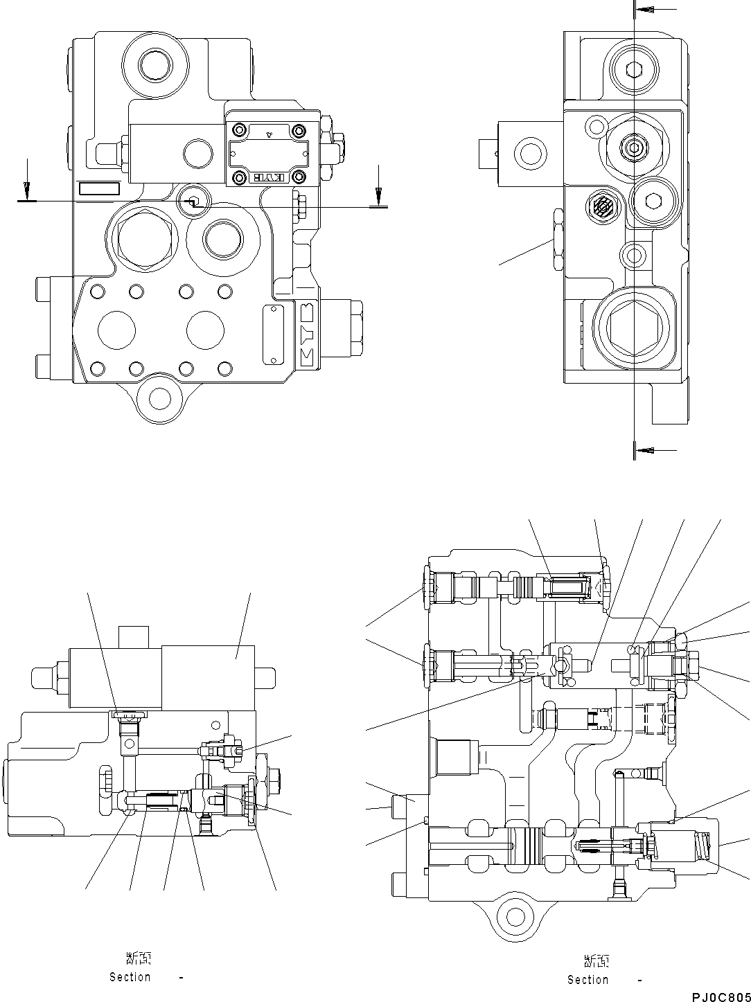 Wheel Loaders Komatsu / WA200-6 Highlift S/N H00051 - Up(WA200HL) / HYDRAULIC PIPING (3-SPOOL VALVE) (ECSS) (VALVE)(H0-93 : H4200-034011)