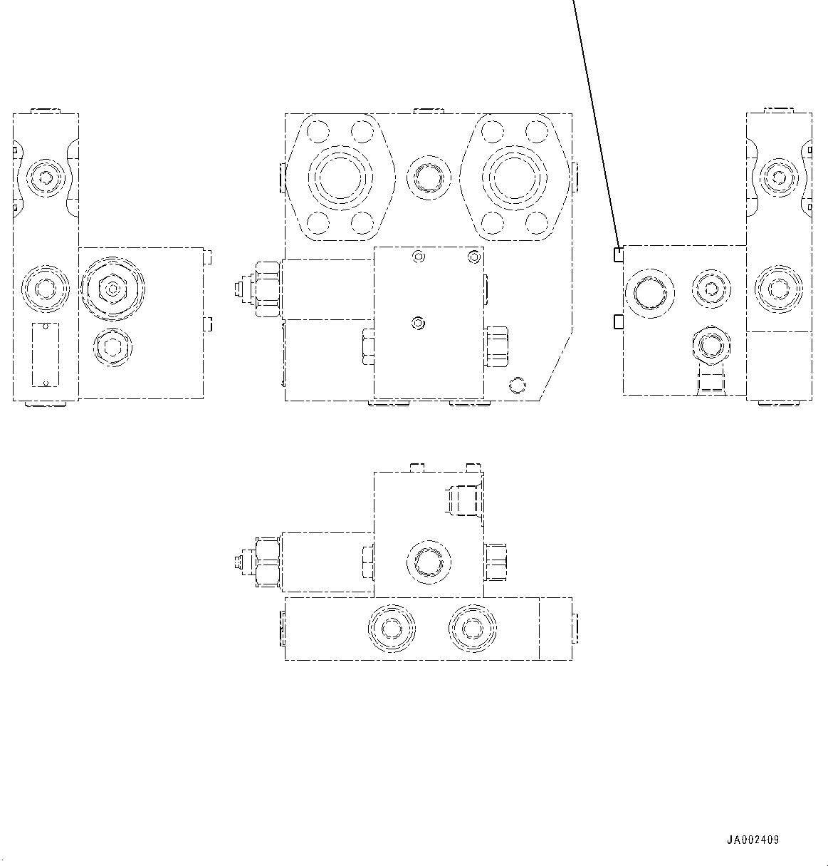 Wheel Loaders Komatsu / WA200-6 Highlift S/N H00051 - Up(WA200HL) / EMERGENCY STEERING PIPING (INNER PARTS) (STEERING VALVE) (5/5)(H0-109 : H4420-002006)