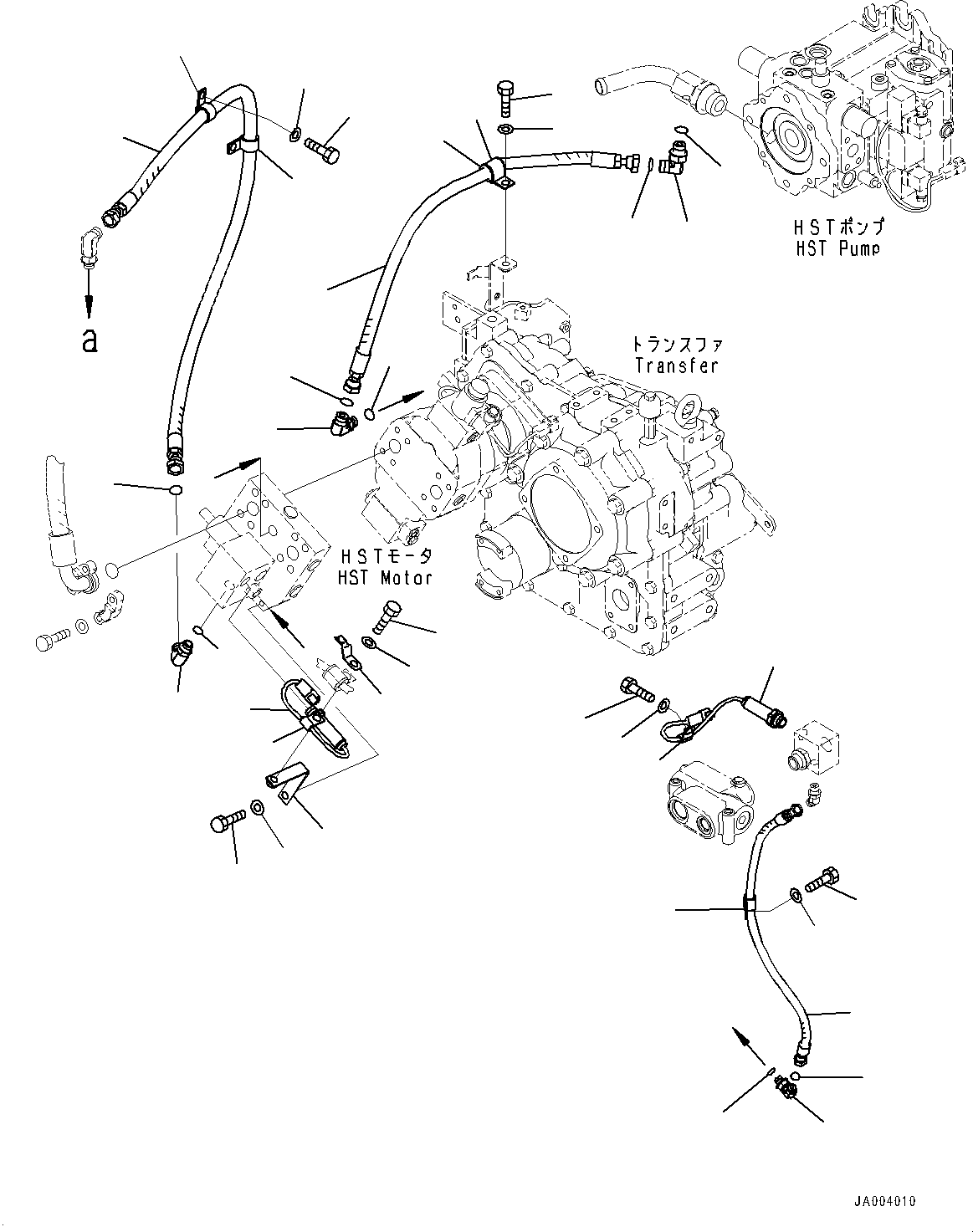 Wheel Loaders Komatsu / WA200-6 Highlift S/N H00051 - Up(WA200HL) / EMERGENCY STEERING PIPING (PIPING)(H0-110 : H4420-002007)