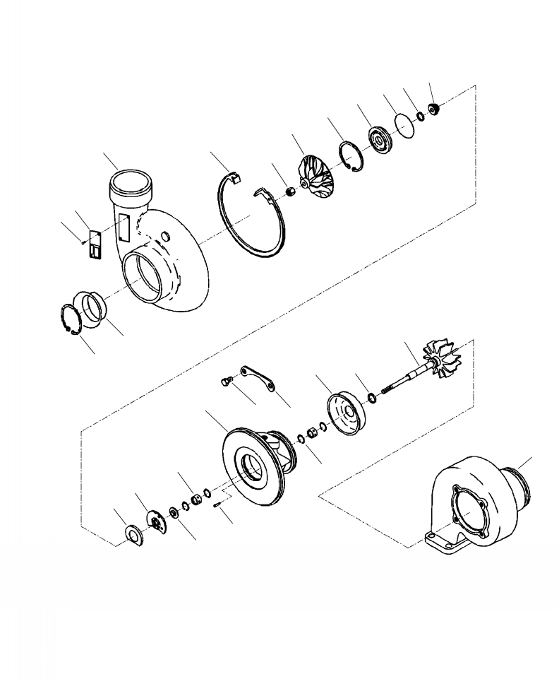 Wheel Loaders Komatsu / WA250-6 S/N A76001-UP(WA250-0E) / A1203-A2B4 TURBOCHARGER(A-011 : A1203-A2B4)