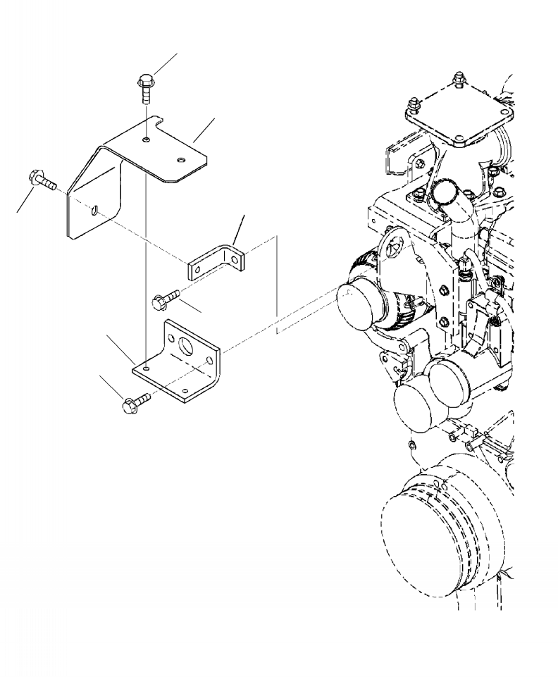 Wheel Loaders Komatsu / WA250-6 S/N A76001-UP(WA250-0E) / A6103-A2A0 ALTERNATOR GUARD(A-097 : A6103-A2A0)