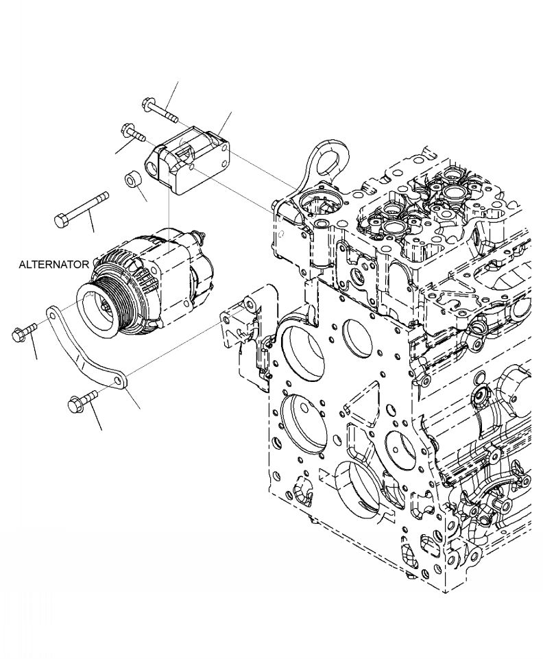 Wheel Loaders Komatsu / WA250-6 S/N A76001-UP(WA250-0E) / A6103-A2A1 ALTERNATOR MOUNTING(A-099 : A6103-A2A1)
