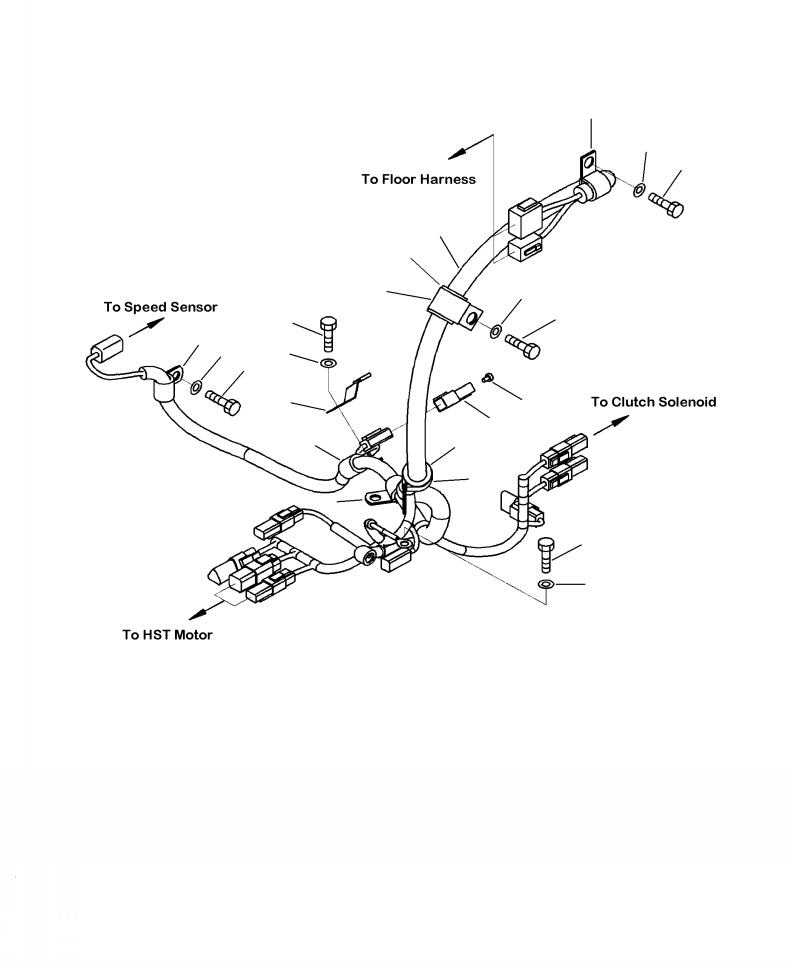 Wheel Loaders Komatsu / WA250-6 S/N A76001-UP(WA250-0E) / E0202-05A0 REAR HARNESS HST HARNESS(E-023 : E0202-05A0)