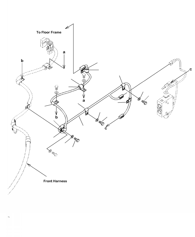Wheel Loaders Komatsu / WA250-6 S/N A76001-UP(WA250-0E) / E0202-07A0 REAR HARNESS EMERGENCY STEERING(E-027 : E0202-07A0)