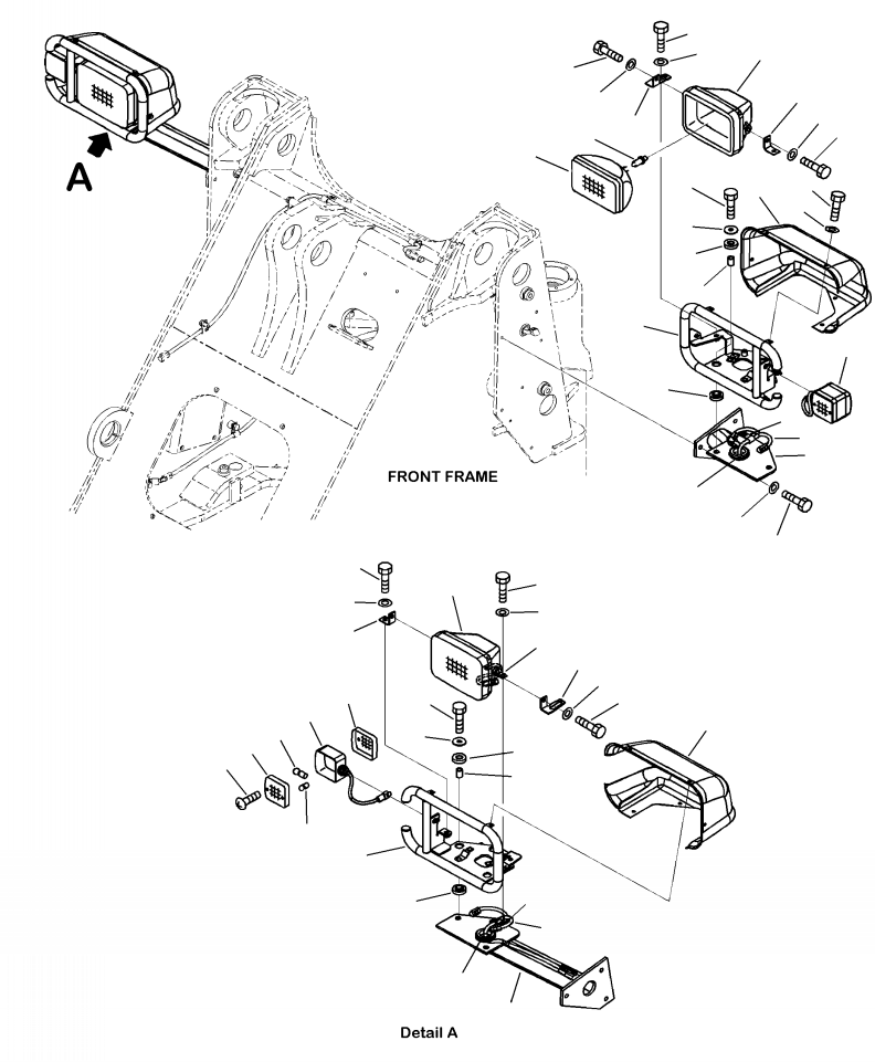 Wheel Loaders Komatsu / WA250-6 S/N A76001-UP(WA250-0E) / E0300-01A0 FRONT LIGHT(E-031 : E0300-01A0)