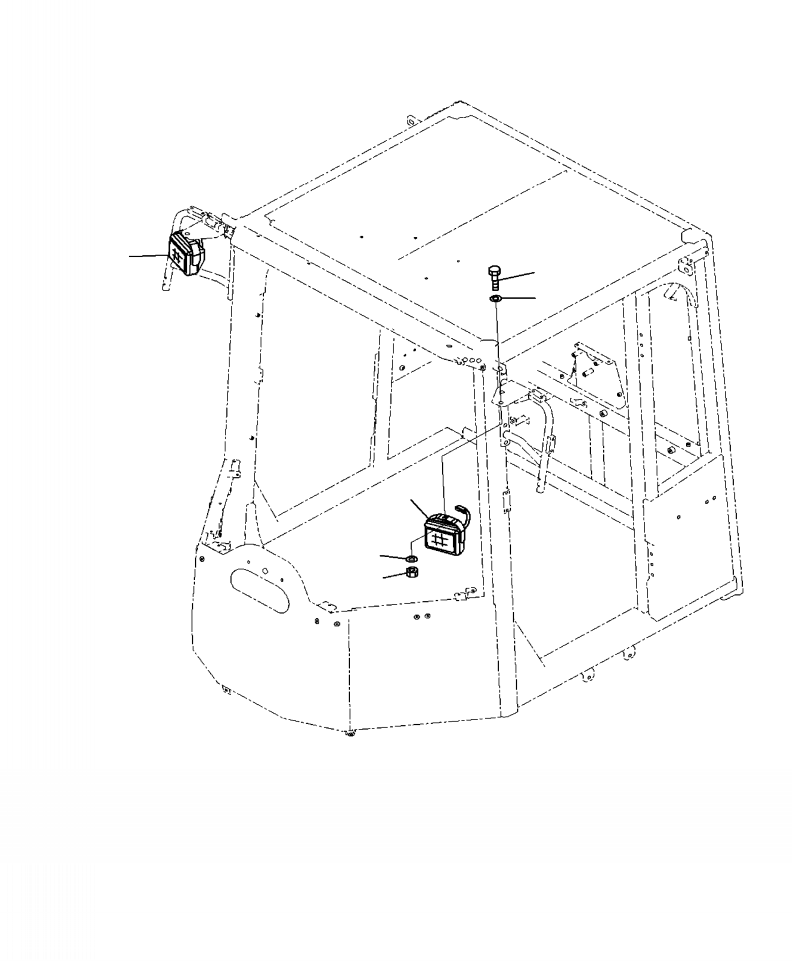 Wheel Loaders Komatsu / WA250-6 S/N A76001-UP(WA250-0E) / E0340-01A0 WORKING LAMP(E-035 : E0340-01A0)