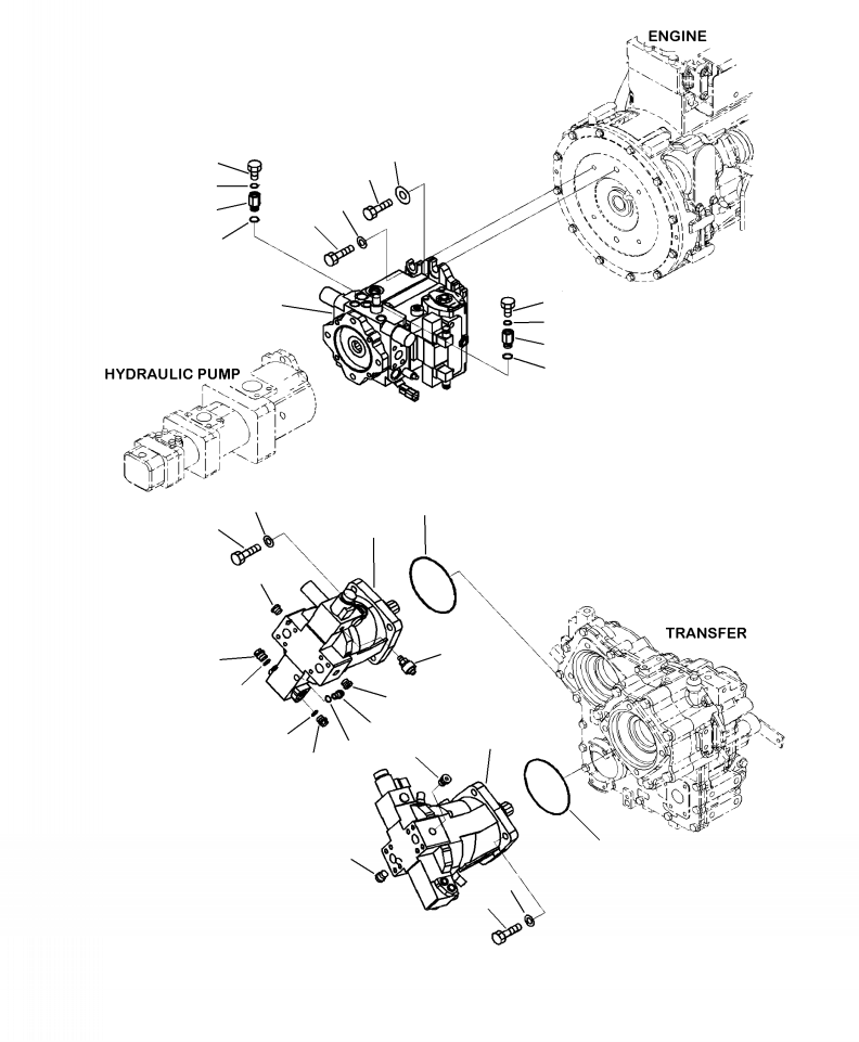 Wheel Loaders Komatsu / WA250-6 S/N A76001-UP(WA250-0E) / F2430-01A0 HST PUMP AND MOTORS(F-017 : F2430-01A0)