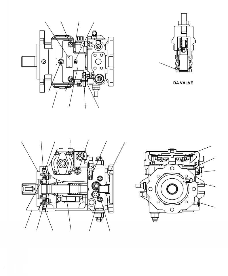 Wheel Loaders Komatsu / WA250-6 S/N A76001-UP(WA250-0E) / F2430-02A0 HST VARIABLE PUMP (1/14)(F-019 : F2430-02A0)