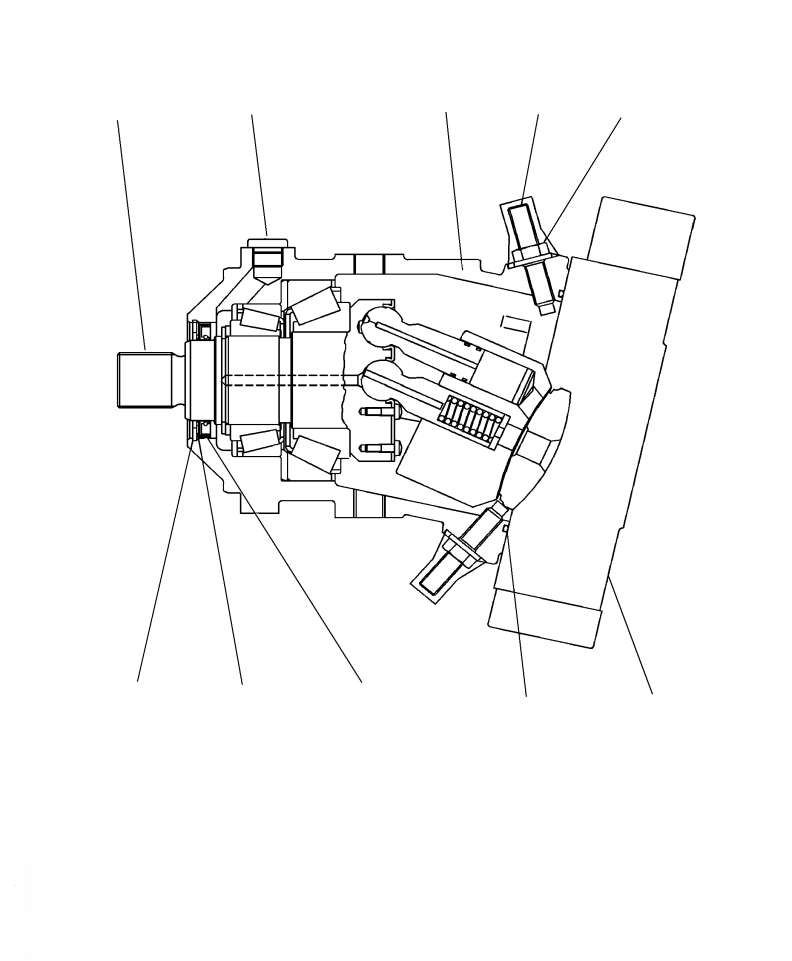 Wheel Loaders Komatsu / WA250-6 S/N A76001-UP(WA250-0E) / F2440-01A0 HST MOTOR 2 (1/6) HOUSING(F-059 : F2440-01A0)