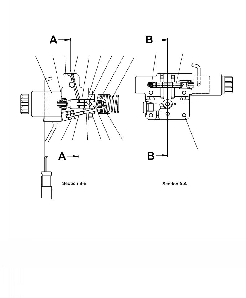 Wheel Loaders Komatsu / WA250-6 S/N A76001-UP(WA250-0E) / F2440-05A0 HST MOTOR 2 (5/6) SOLENOID VALVE(F-067 : F2440-05A0)