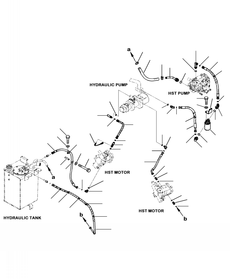 Wheel Loaders Komatsu / WA250-6 S/N A76001-UP(WA250-0E) / F2760-01A1 HST OIL LINE CHARGE LINE FOR EMERGENCY STEERING(F-077 : F2760-01A1)