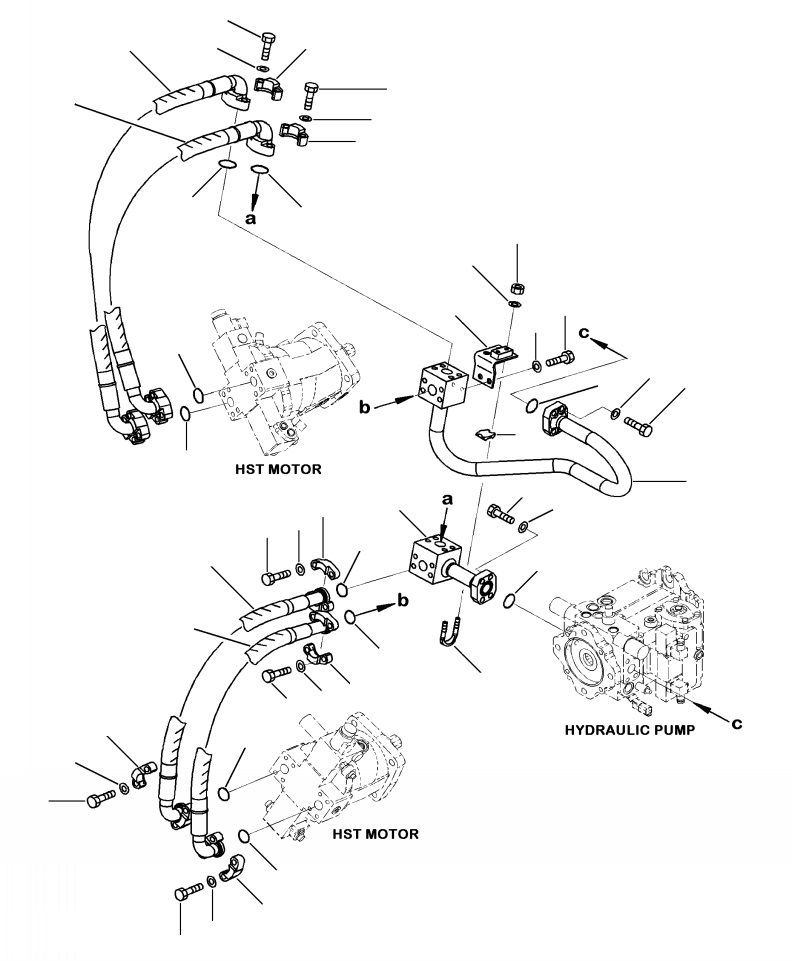 Wheel Loaders Komatsu / WA250-6 S/N A76001-UP(WA250-0E) / F2760-02A0 HST OIL LINE MAIN LINE(F-081 : F2760-02A0)